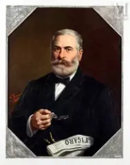 Portrait d'homme au Figaro by Émile Roumens, 1883, Huile sur toile, sold Oct 2026