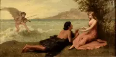 La galante séduction by Heinrich Bürck, 1892, Huile sur panneau, sold Oct 2026