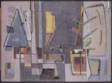 Composition, circa 1948 by Geer van Velde, Huile sur toile, sold Jun 2026