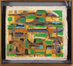 Composition by Alfred Manessier, 1948, Huile sur toile, sold Jun 2026