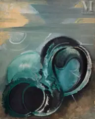 Opus 7-1950 by Victor Servranckx, Huile sur carton entoilé, sold Jun 2026