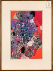 Composition by Natalia Dumitresco, 1957, Gouache sur papier, sold Jun 2026