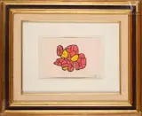 Composition jaune/rouge, 1939-1940 by Gaston Chaissac, Encre et gouache sur papier, sold Jun 2026