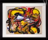 Sans titre, circa 1983-1984 by Karel Appel, Huile et acrylique sur papier, sold Jun 2026