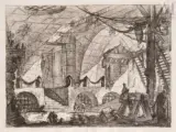 Prison romaine, circa 1750 by Giovanni Battista Piranesi, Gravure en noir, sold Dec 2025