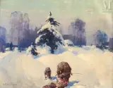 La Menace by Stepan Fiodorovitch Kolesnikov, Huile sur toile, sold Dec 2025