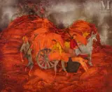 La moisson by Félix Varlamichvili dit Varla, Huile sur toile, sold Dec 2025