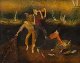 Les pêcheurs by Félix Varlamichvili dit Varla, Huile sur toile, sold Dec 2025