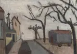La gare by Nikolaï Alexandrovitch Issaïev, Huile sur toile, marouflée sur carton, sold Dec 2025