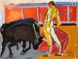 Scène de corrida by Pierre Ambrogiani, Gouache, sold Dec 2025