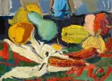 Composition aux fruits by Pierre Ambrogiani, Huile sur toile d'origine, sold Dec 2025