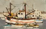 Le grand thonier by Eugène Baboulène, Huile sur toile d'origine, sold Dec 2025