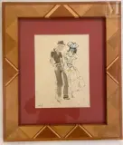 Le couple by Christian Bérard, Encre, lavis d'encre et aquarelle, sold Dec 2025