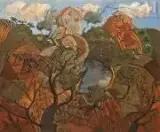 Paysage à la mare by Jean-Pierre Ceytaire, Gouache sur carton, sold Dec 2025