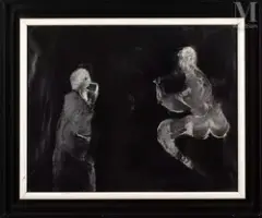 Personnages ectoplasmes by Paul Ackerman, 1966, Huile sur toile, sold Dec 2025