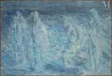 Personnage bleu by Roger Lambert-Loubère, Acrylique sur toile, sold Nov 2025