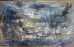 Orage by Roger Lambert-Loubère, 1966, Huile sur toile, sold Nov 2025