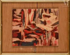 Sans titre by Pierre Gastaud, 1960, Huile sur panneau, sold Nov 2025