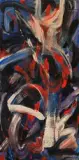 Composition by Wanda Davanzo, Huile sur toile, sold Nov 2025
