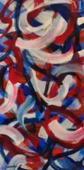 Composition by Wanda Davanzo, Huile sur toile, sold Nov 2025