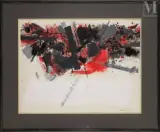 Composition n°24 by John Harisson Levee, 1957, Gouache sur papier, sold Nov 2025
