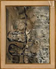 Sans titre by Jerzy Kujawski, Huile sur papier marouflé sur toile, sold Nov 2025