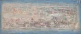 Composition by Jean-Paul Jappé, 1977, Huile sur panneau, sold Nov 2025