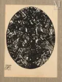 Sans titre by Georges Noël, 1966, Encre et collage sur papier, sold Nov 2025