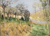 Le printemps, les arbres en fleurs à Misy by Pierre Eugène Montézin, Huile sur toile, sold Dec 2025