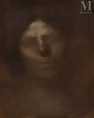 Portrait de femme by Eugène Carrière, Huile sur toile d'origine, sold Nov 2025