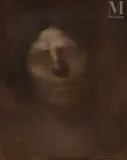 Portrait de femme by Eugène Carrière, Huile sur toile d'origine, sold Nov 2025