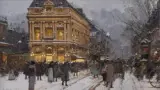 Le théâtre de la Renaissance by Eugène Galien-Laloue, Gouache sur carton, sold Nov 2025