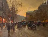 Nuit parisienne by Édouard Cortès, Huile sur toile d'origine, sold Nov 2025