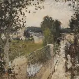 Pluie à Bessé sur Braye by Pierre Eugène Montézin, Huile sur toile d'origine, sold Nov 2025