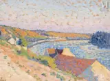 La vallée de la Seine by Maximilien Luce, Huile sur carton, sold Nov 2025
