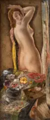 Nu féminin by Yasushi Tanaka, Huile sur toile, sold Nov 2025