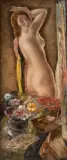 Nu féminin by Yasushi Tanaka, Huile sur toile, sold Nov 2025