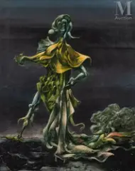 Swampfire" ou le cygne de Feu by Kurt Seligmann, Huile sur toile d'origine, sold Nov 2025