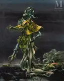 Swampfire" ou le cygne de Feu by Kurt Seligmann, Huile sur toile d'origine, sold Nov 2025