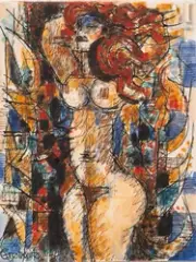 Nu féminin by Marcel Gromaire, Aquarelle sur traits de plume, encre noire, sold Nov 2025