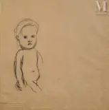 Petit garçon by Léonard-Tsuguharu Foujita, Crayon sur papier calque, sold Nov 2025