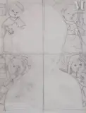 Etudes d'enfants by Léonard-Tsuguharu Foujita, Crayon sur papier calque, sold Nov 2025