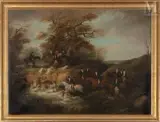L'Hallali du cerf by Dean Wolstenholme, 1826, Huile sur toile, sold Nov 2025