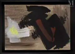 Composition by Gérard Ernest Schneider, 1964, Gouache et encre de chine sur papier, sold Nov 2025