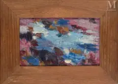 Eau by Jean René Bazaine, 1959, Huile sur toile, sold Nov 2025