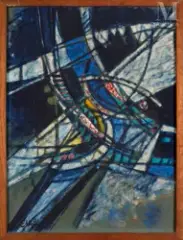 Composition, circa 1960 by Georges Collignon, Huile sur toile, sold Nov 2025