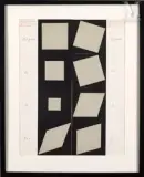 Tlinko négatif, circa 1965 by Victor Vasarely, Collage de cartons et annotations au stylo sur papier, sold Nov 2025