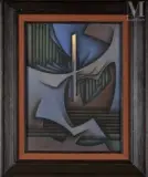Sans titre by Joaquín Ferrer, 1979, Huile sur papier, marouflé sur panneau, sold Nov 2025