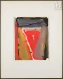 Composition "Pour Jorn" by Bram van Velde, 1975, Gouache sur papier, sold Nov 2025