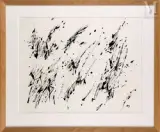 Sans titre, circa 1980 by Henri Michaux, Huile et encre sur papier, sold Nov 2025